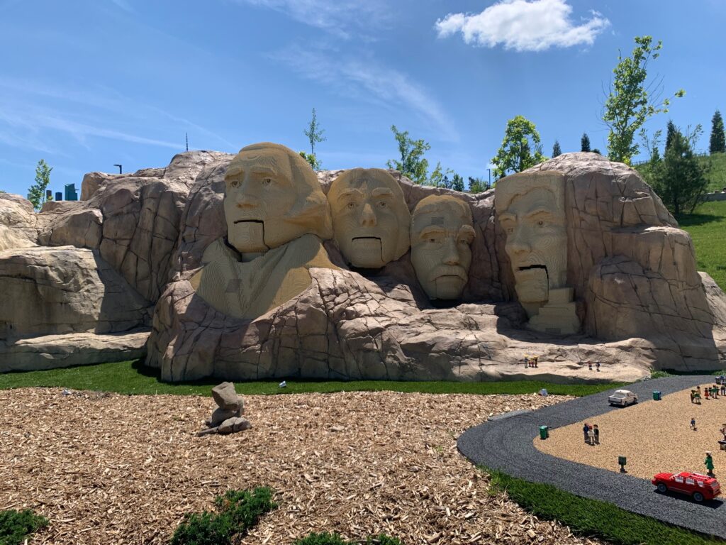 Mt. Rushmore made out of Legos at Legoland 
